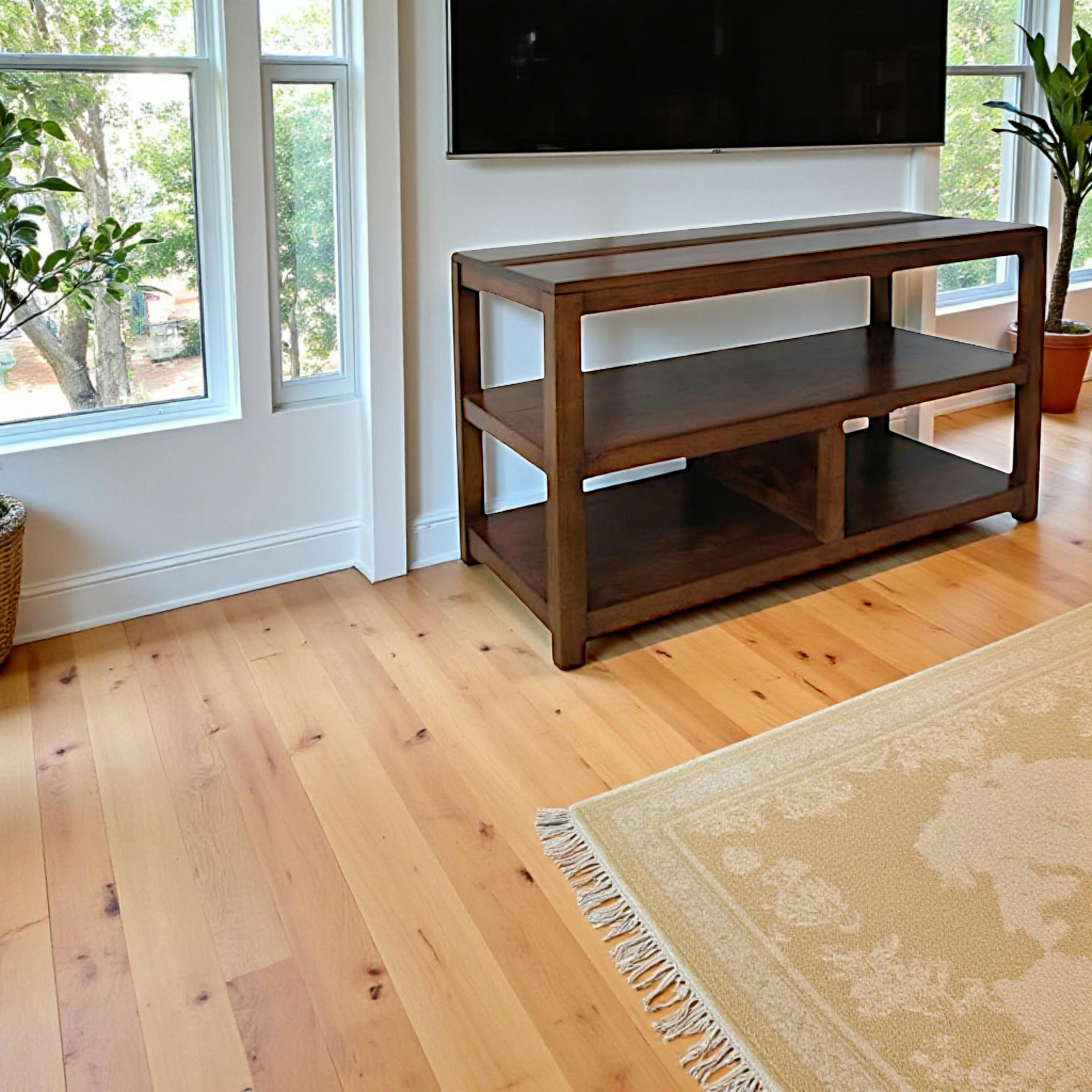 Meuble TV Hévéa 3 niches 100x45x58cm GALA