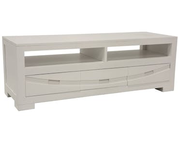  Meuble TV Hévéa 3 tiroirs, 2 niches 130x45x45cm NIAGARA