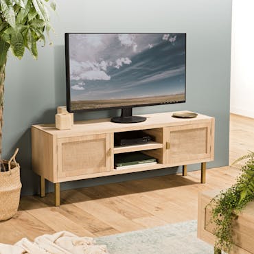 Meuble TV en pin massif ROMANE - 246x46x70 cm - Dépôt des Docks