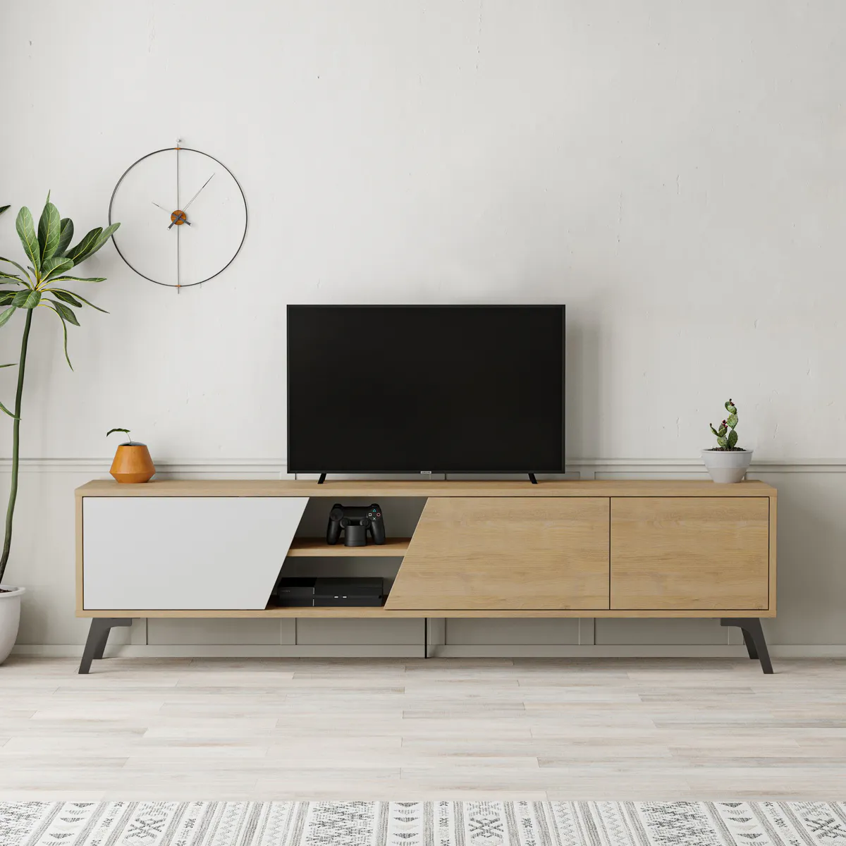 Meuble Tv Bois Clair Scandinave