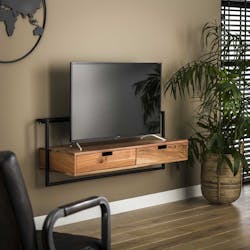 Meuble tv suspendu en bois et métal MELBOURNE