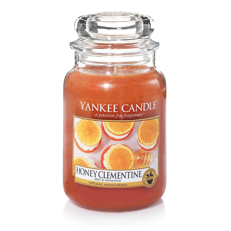 Miel et clémentine bougie parfumée grande jarre YANKEE CANDLE