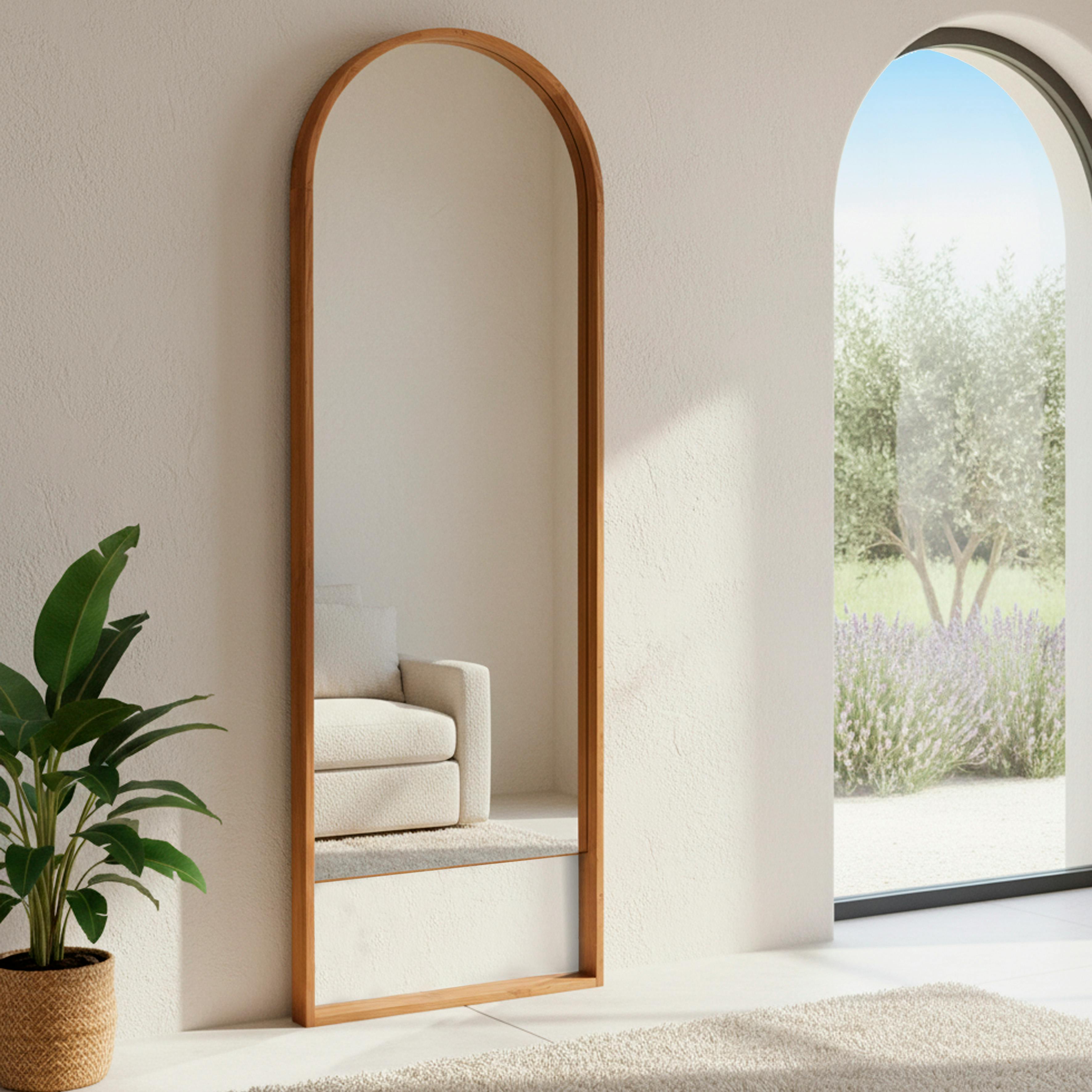 Miroir 70x210cm en bois de teck recyclé SWING
