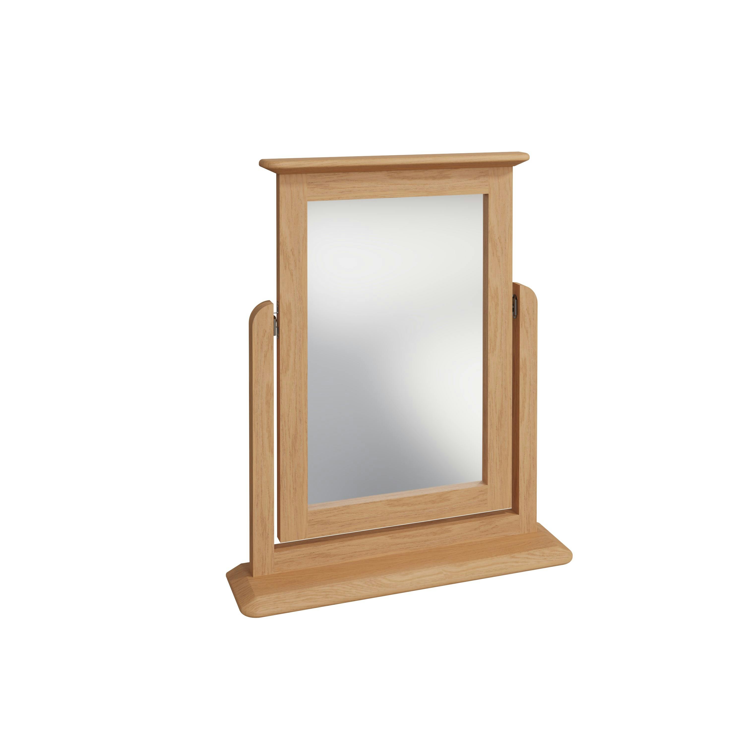 Miroir de coiffeuse en bois de chêne blond CRUZ