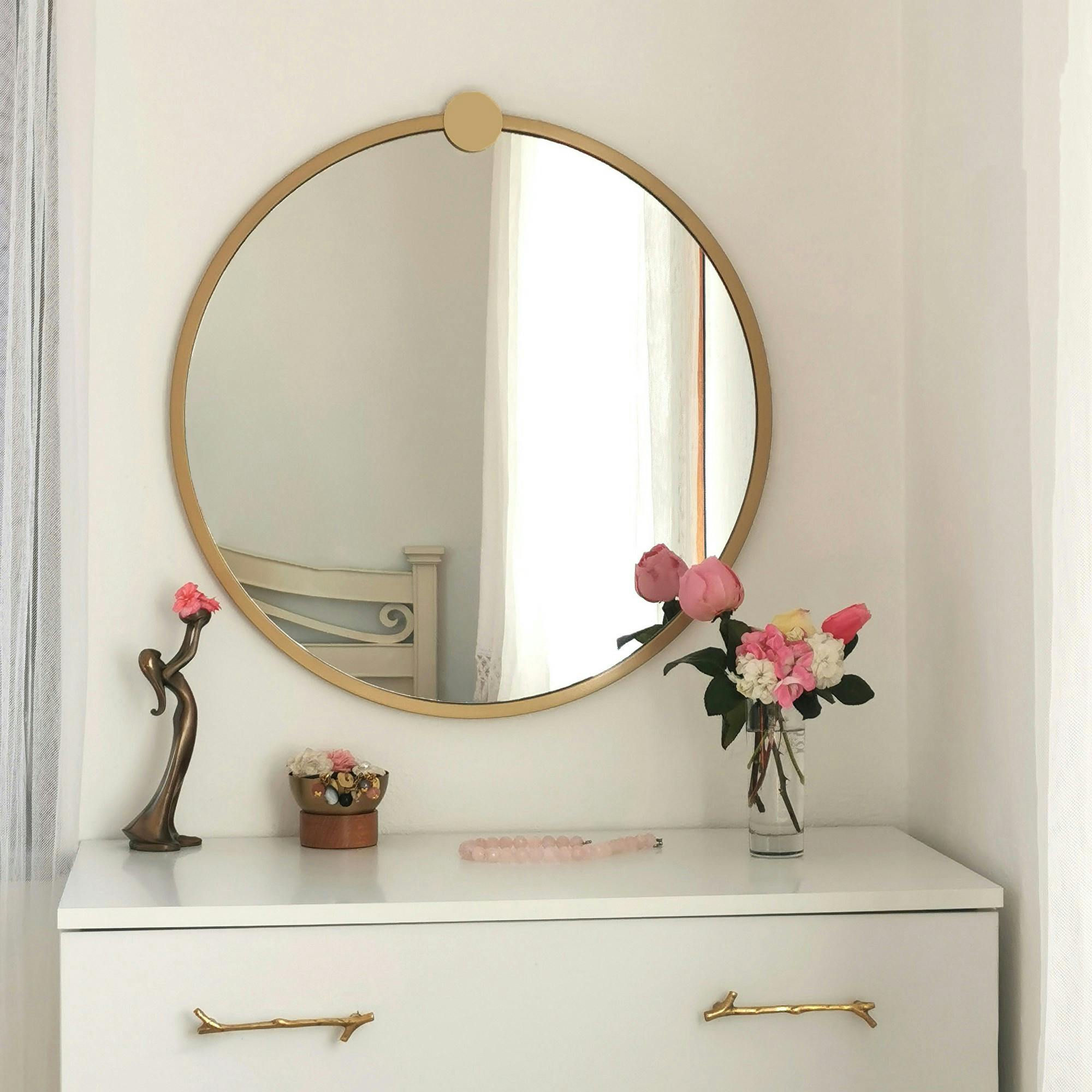 Miroir de salle de bains doré Ø60 cm - style moderne CODY