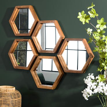  Miroir décoratif forme hexagonale SWING