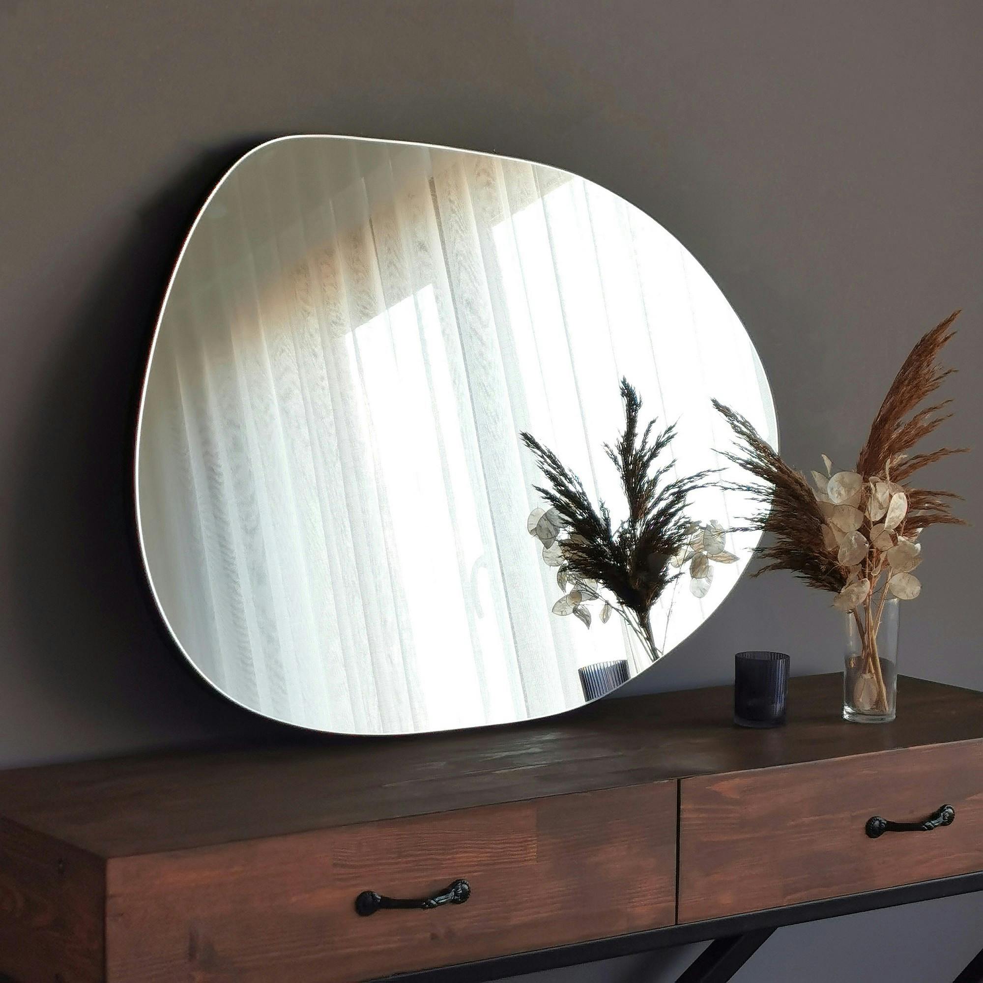 Miroir d'entrée organique 75 cm - style scandinave CODY