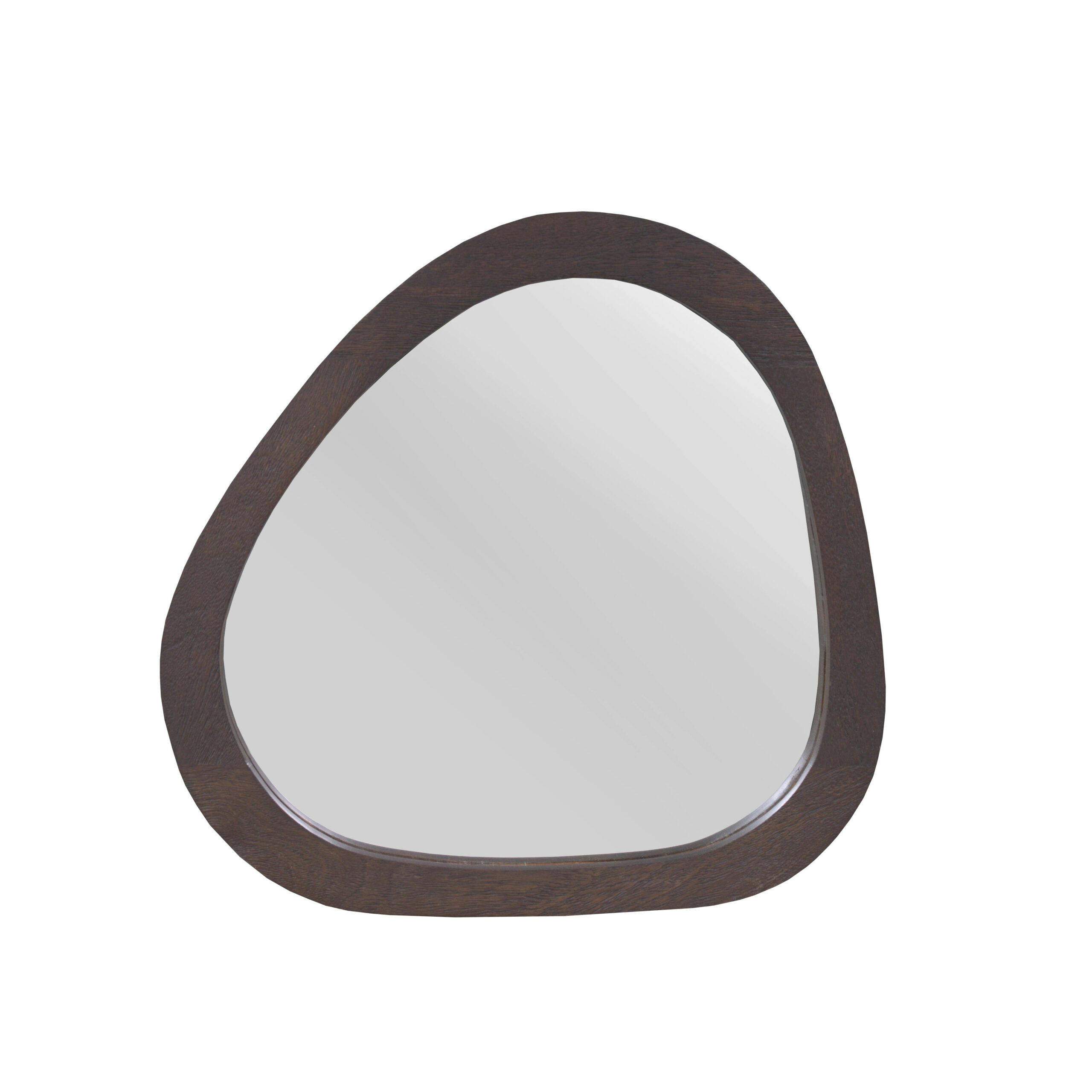 Miroir en bois marron design organique 55 cm CORTINA