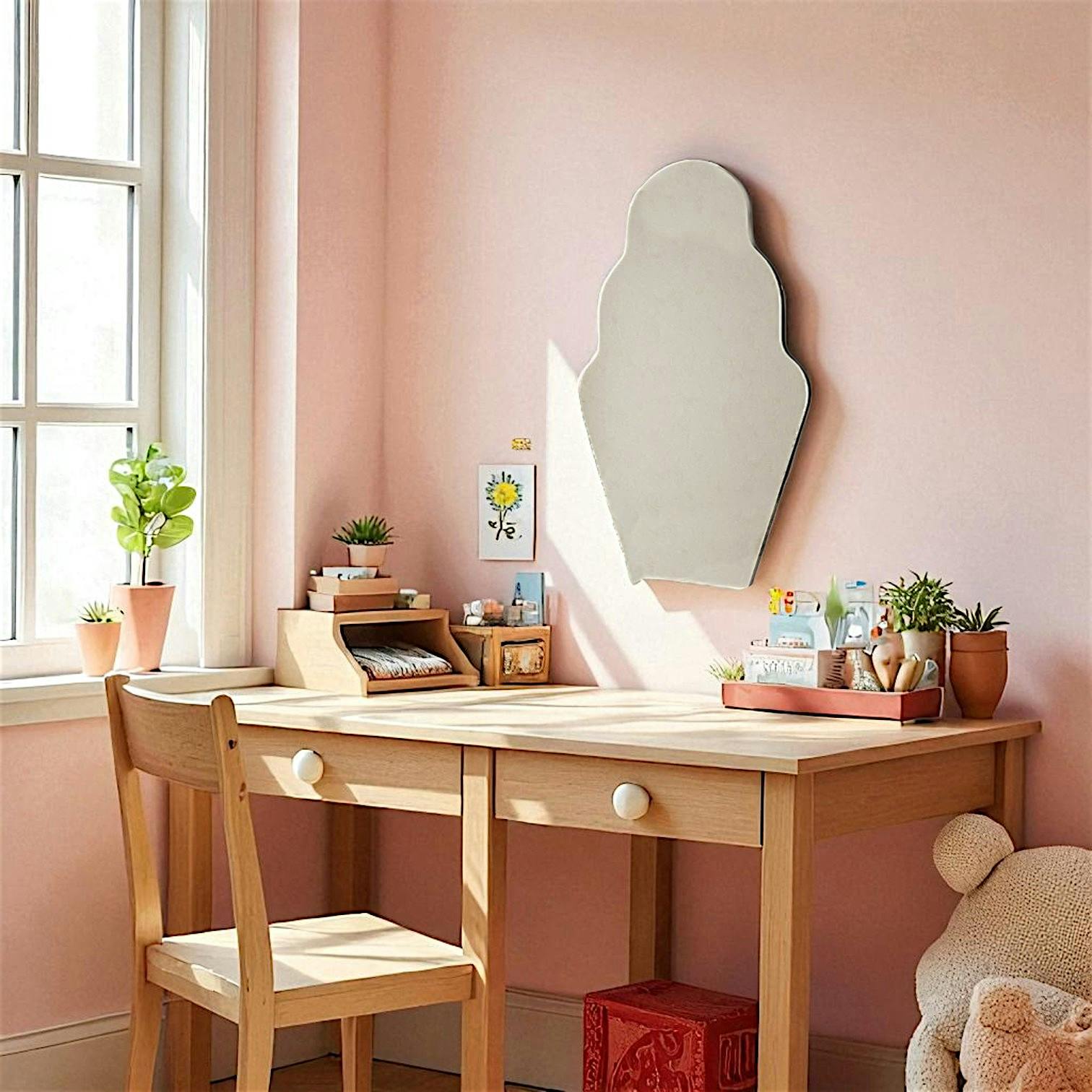 Miroir enfant mural - forme ludique cupcake 70 cm CODY