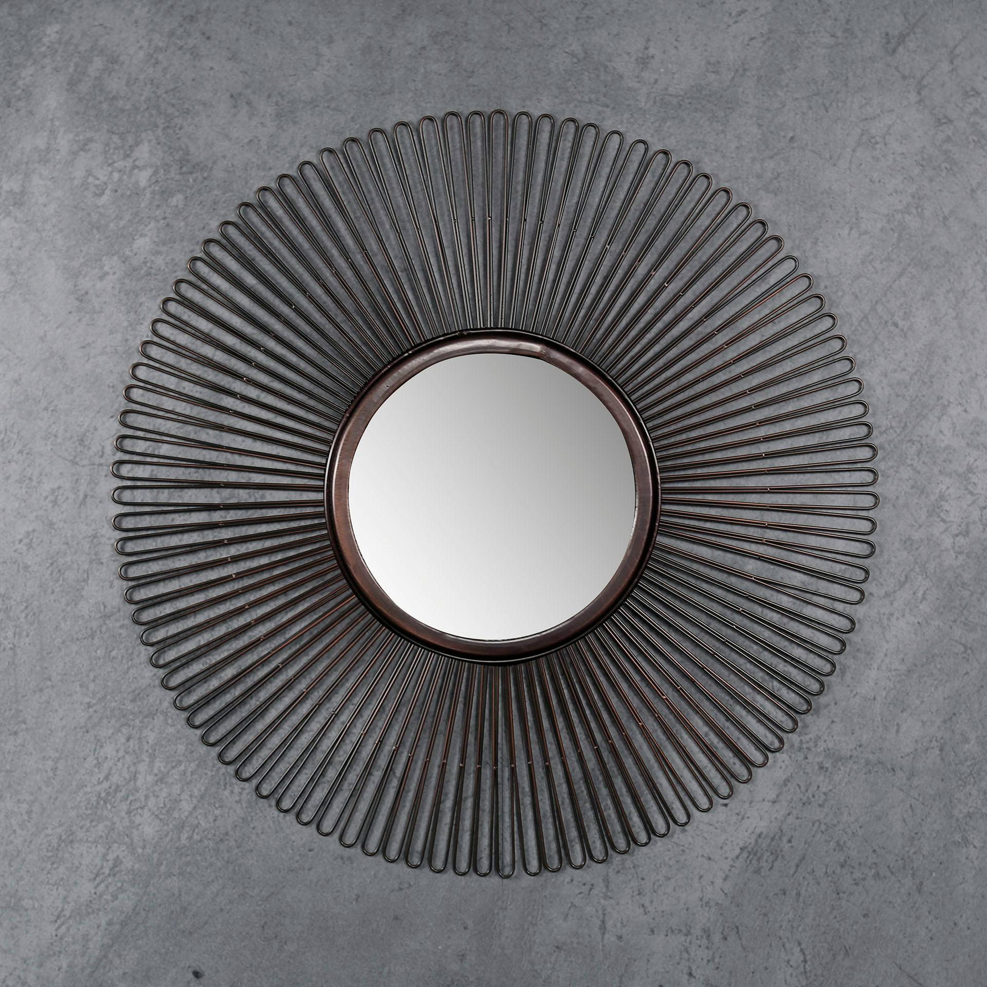 Miroir industriel rond effet fleur D80 cm TRIBECA