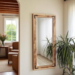 Miroir mural en bois clair - format vertical HILO