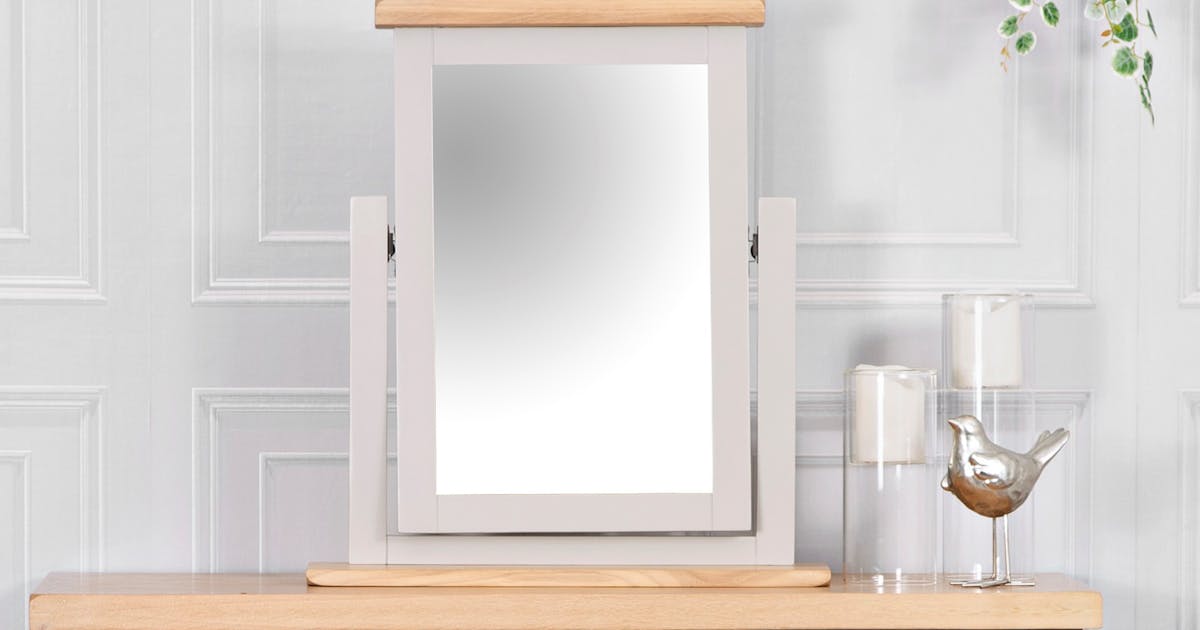 Miroir pour meuble coiffeuse gris PAROS, Miroirs
