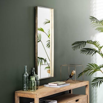 Miroir rectangulaire doré 40x100 NIAGARA