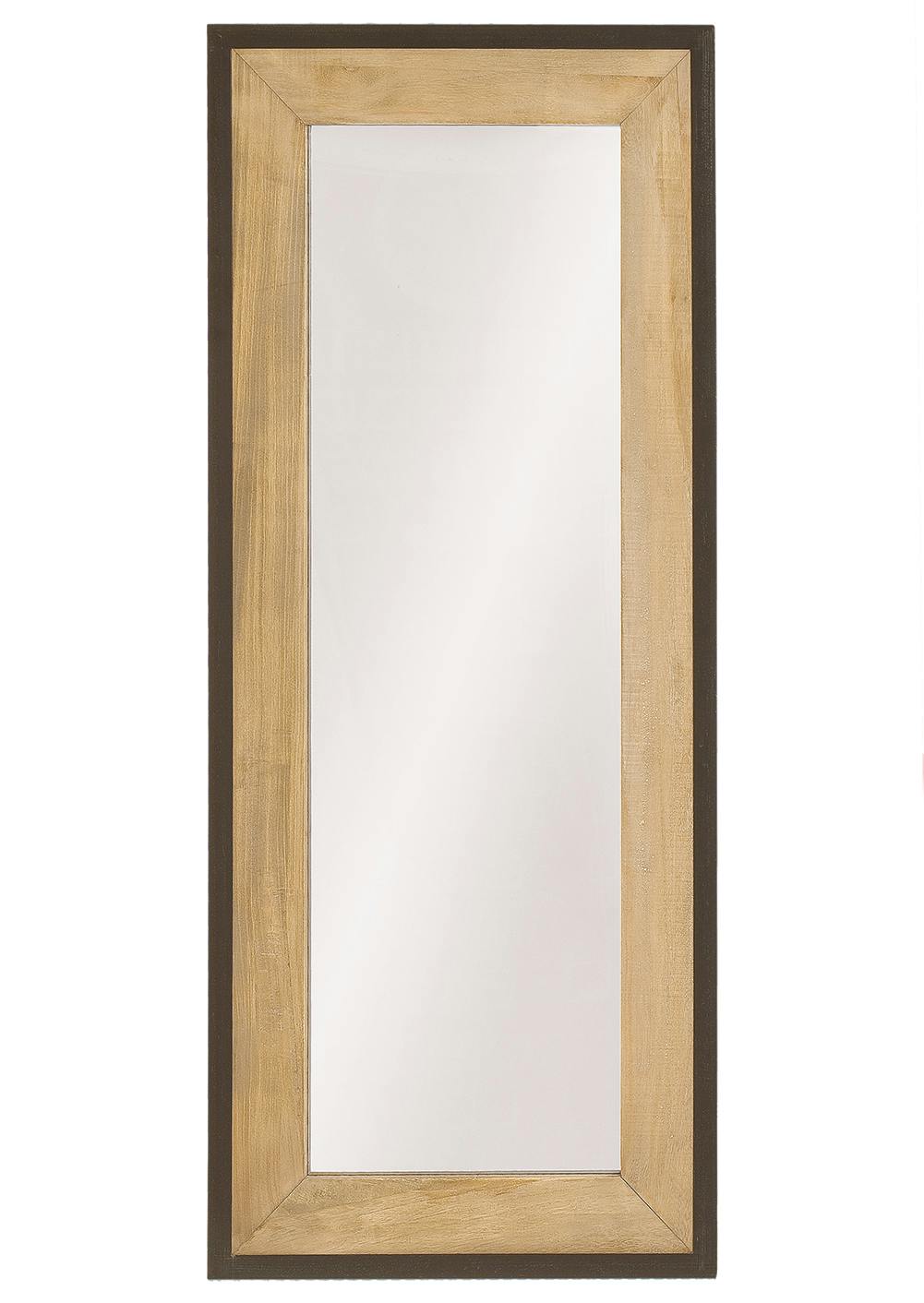 Miroir rectangulaire Industriel bois et métal LALI H 135 X Larg 58