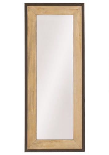 Miroir rectangulaire Industriel bois et métal LALI H 135 X Larg 58