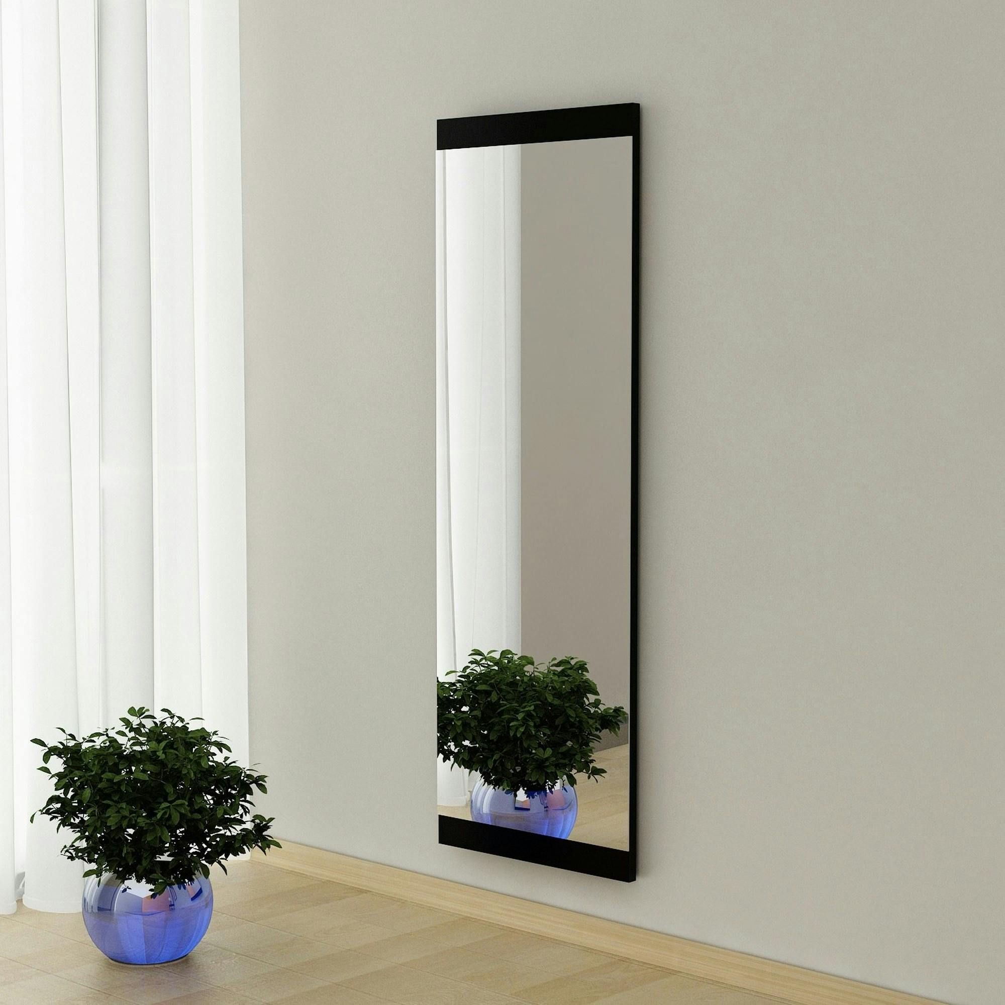 Miroir rectangulaire noir 120 cm - à poser ou suspendre CODY