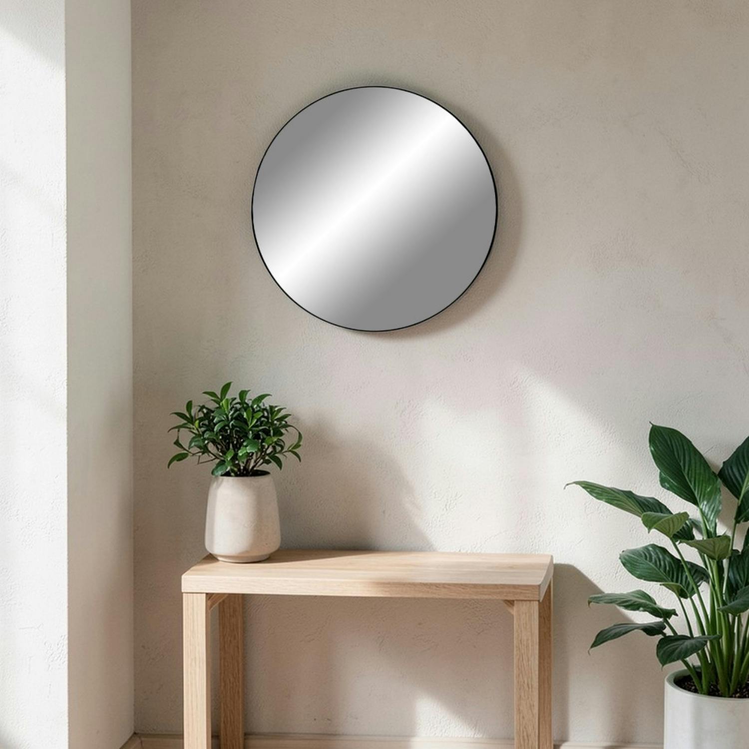 Miroir rond à cadre noir ø40 cm CODY