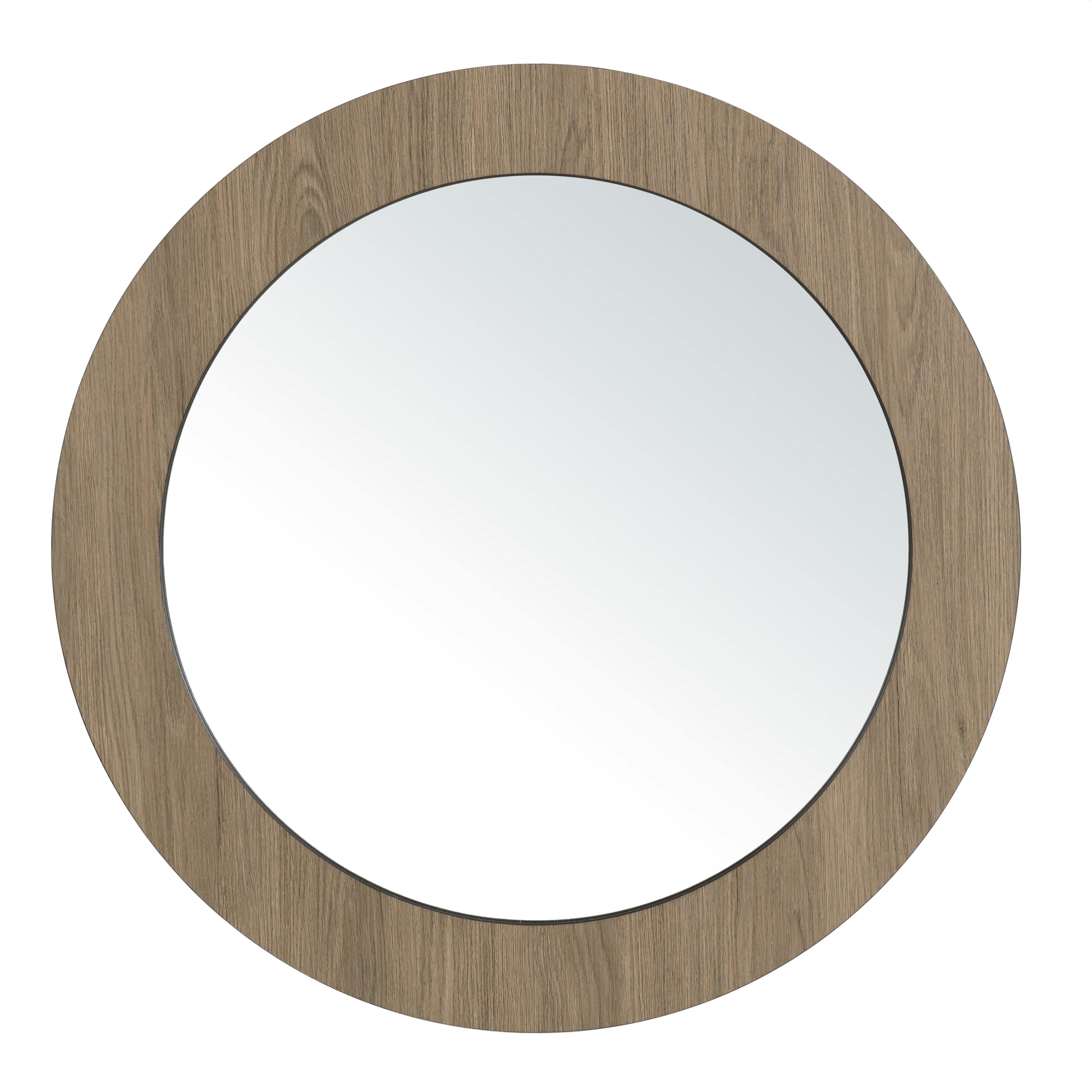 Miroir rond cadre bois moderne LANDAISE