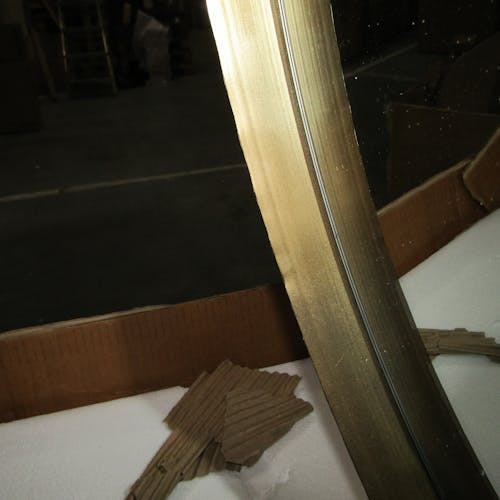 Miroir rond doré D 75 cm NIAGARA
