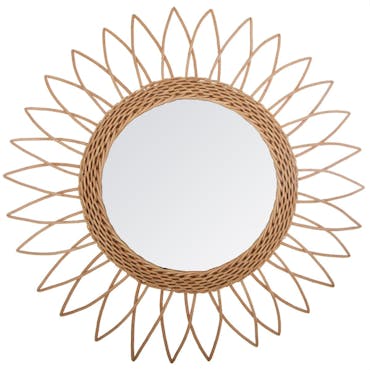  Miroir rotin soleil D50cm