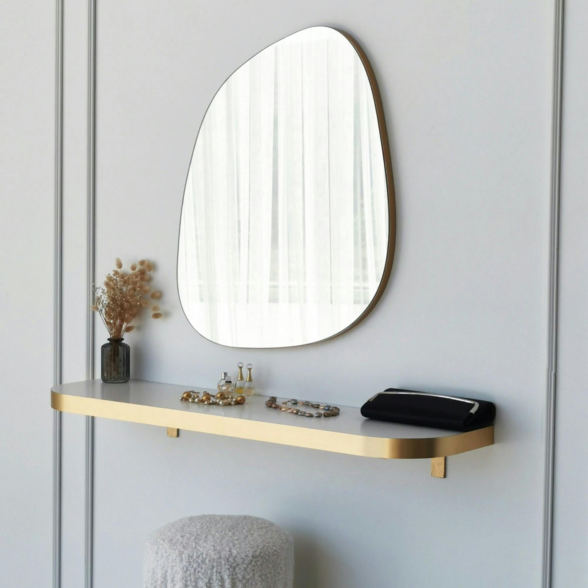 Miroir salle de bains organique 75 cm - style scandinave CODY