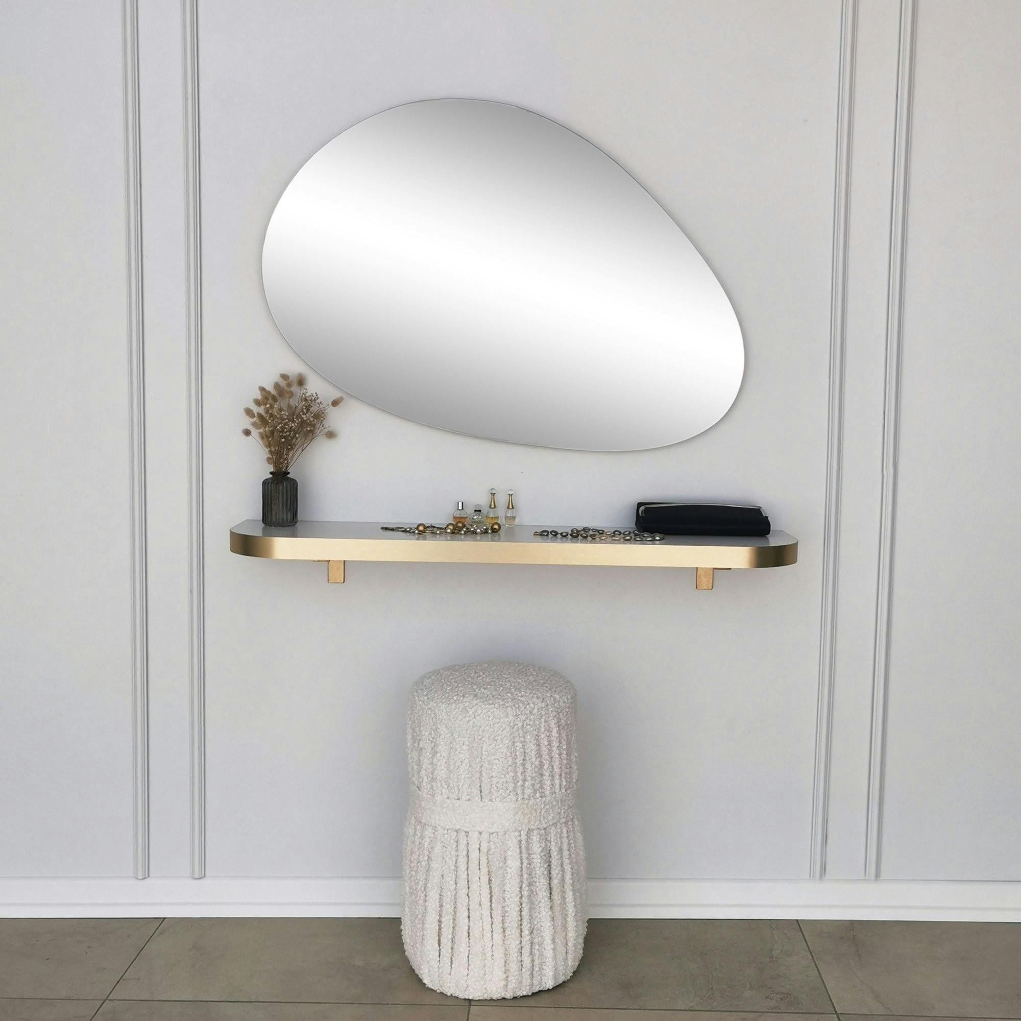 Miroir salon organique 90 cm - style scandinave CODY