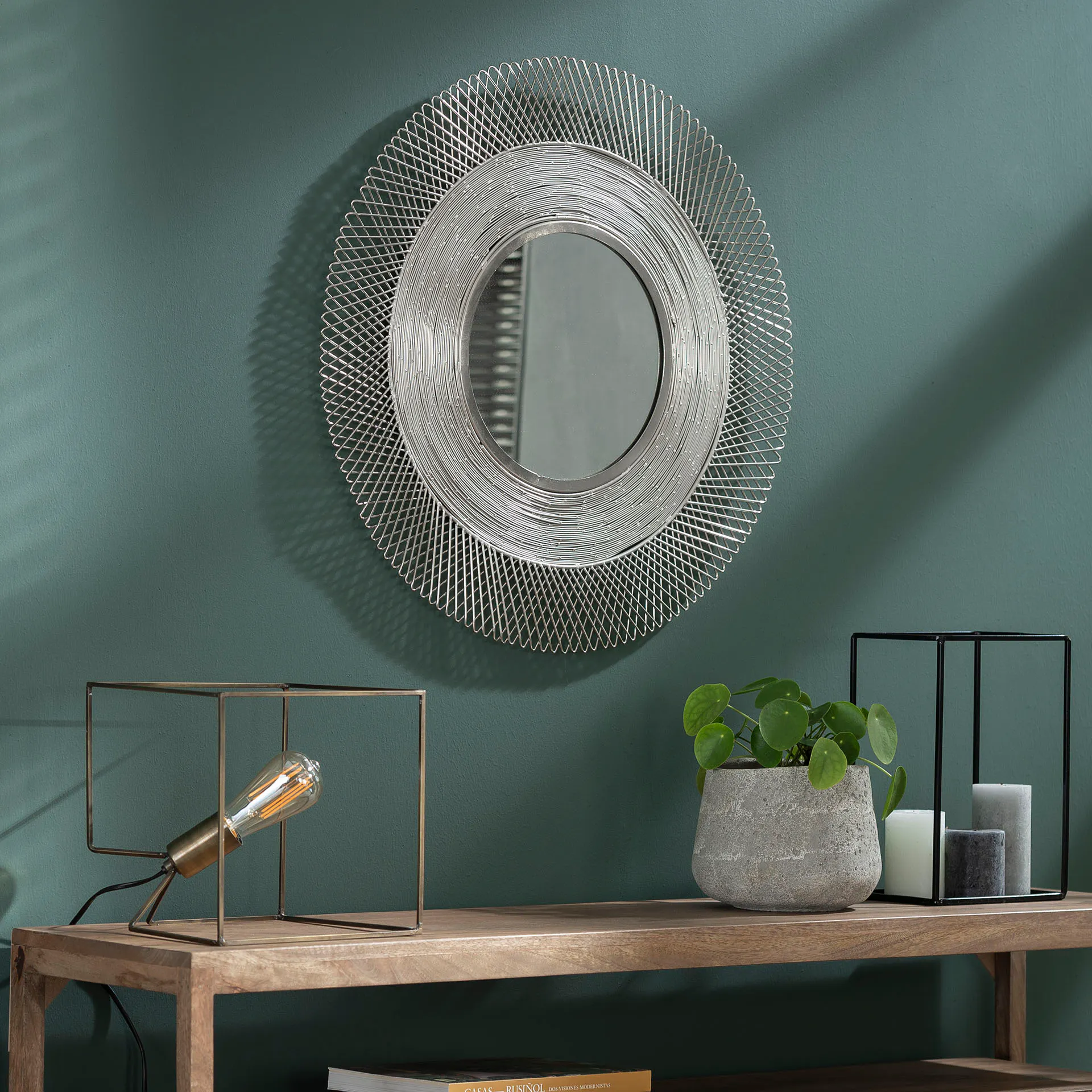 Miroir Soleil Vintage En Métal – Déco Murale Rétro 28 Cm