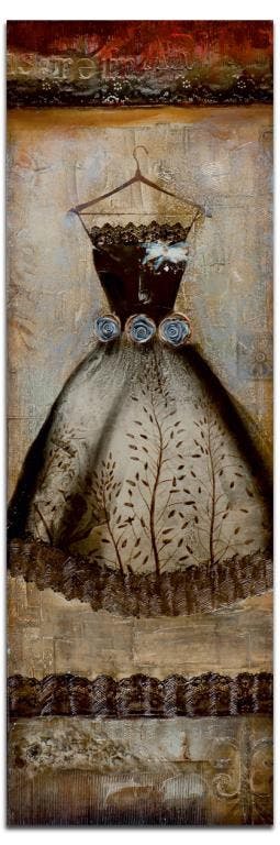 MODE Peinture Figurative verticale Bleu 30x90