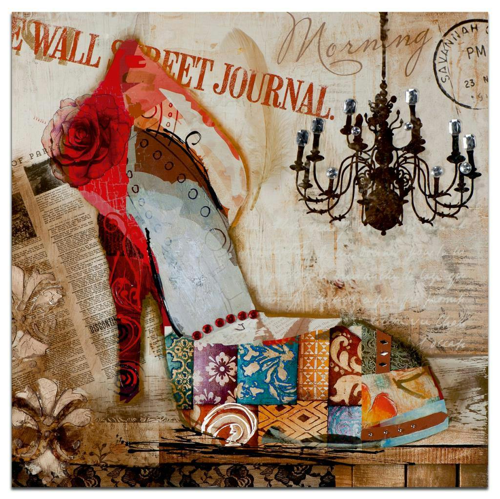 MODE Tableau Figuratif Multicolore 40x40