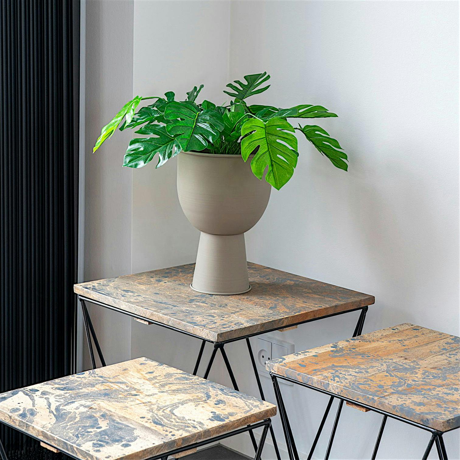 Monstera artificiel en pot H 45 cm