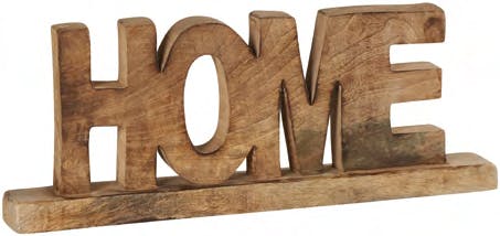 Mot "HOME" à poser en bois découpé 38xH14cm