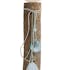 Mouette en bois naturel sur support bois avec décor de la mer suspendu 19,7x40cm