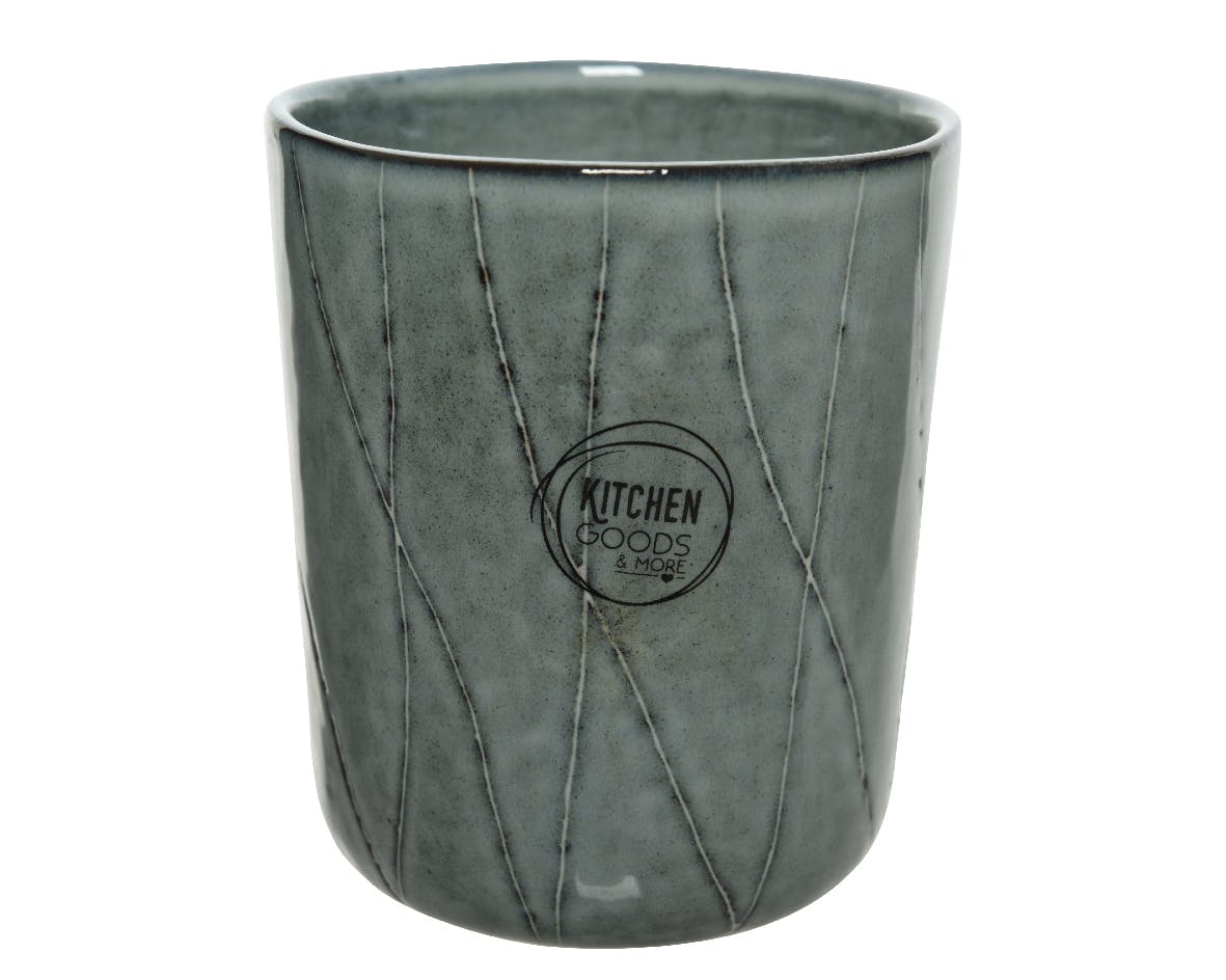 Mug céramique émaillé motif lignes