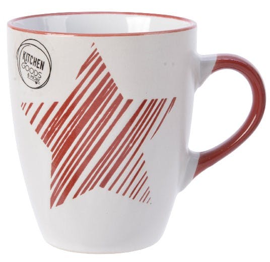 Mug décor Etoile anse rouge