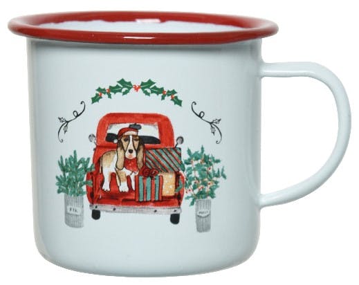 Mug émaillé Chien de Noël