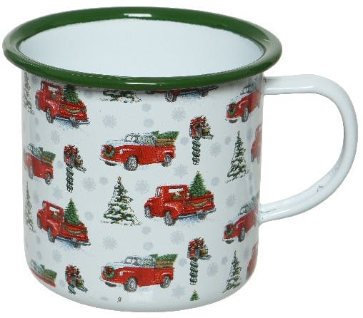 Mug émaillé Voitures de Noël