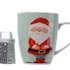 Mug en porcelaine décor Père Noël avec rape à chocolat 10cm