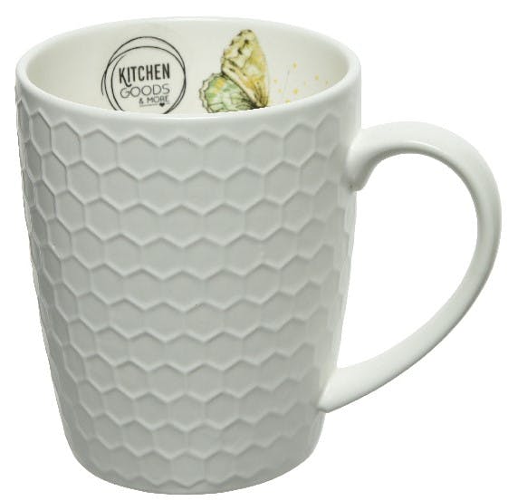 Mug en porcelaine motif papillon