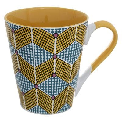 Mug imprimé wax 33cL bleu