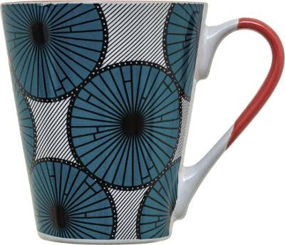 Mug imprimé wax 33cL bleu blanc