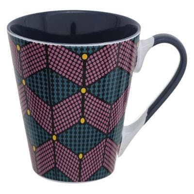 Mug imprimé wax 33cL rose bleu