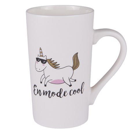 Mug licorne "En mode cool"