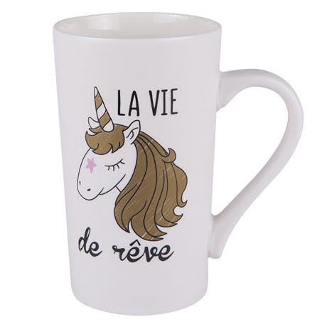 Mug licorne "La vie de rêve"