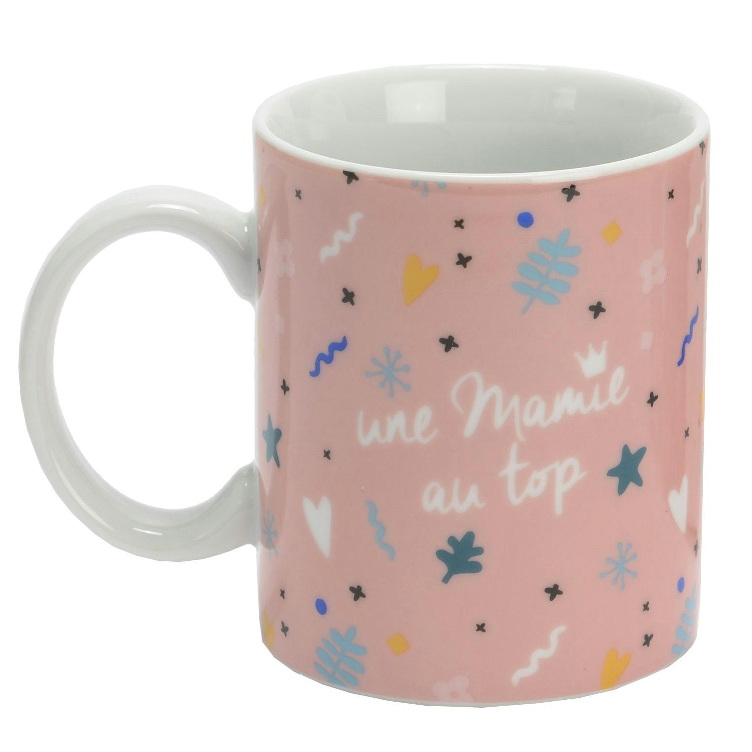 Mug "Mamie au top" rose