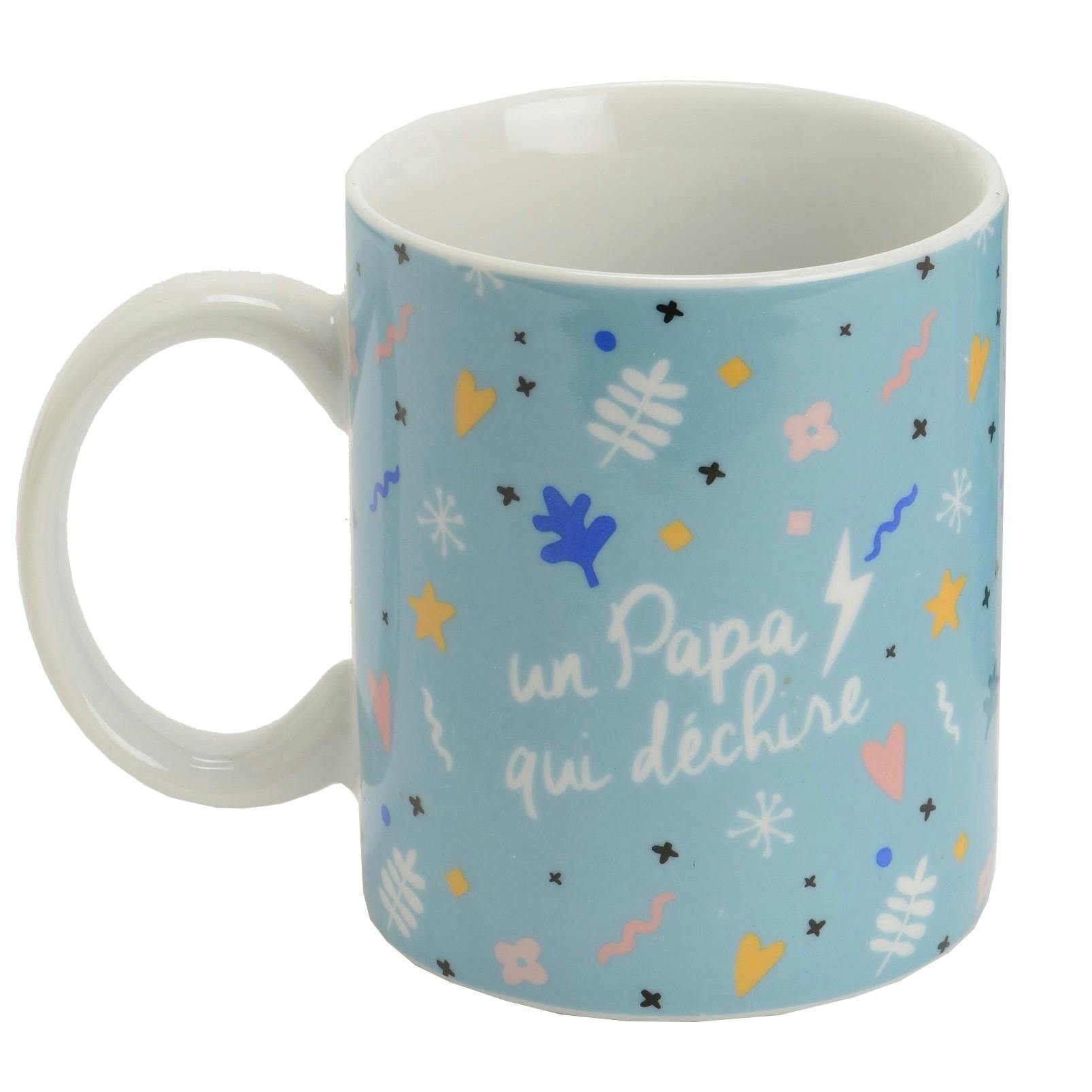 Mug "Papa qui déchire" bleu