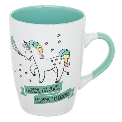 Mug Reine des licornes vert
