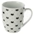 Mug rond blanc motif chats en porcelaine