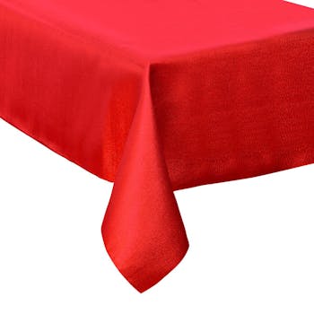 Nappe de Noël rouge irisée 140x240 cm