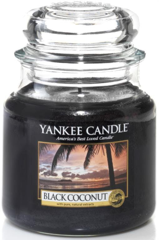 Noix De Coco Noire bougie parfumée moyenne jarre YANKEE CANDLE