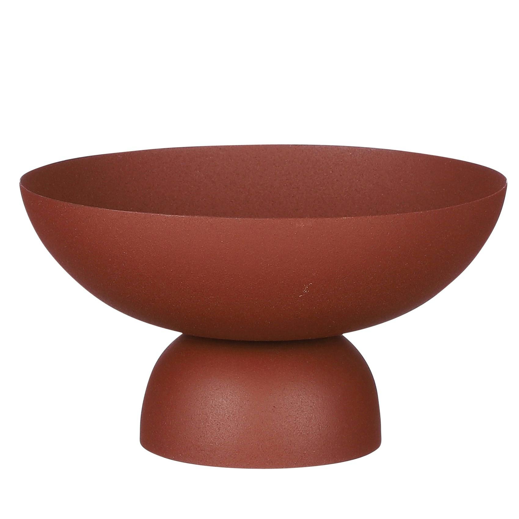 Objet déco à poser coupe en métal brun clair